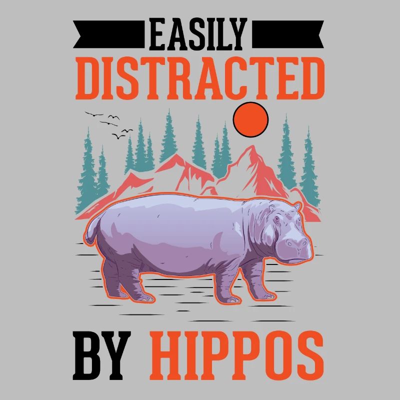 Easily distracted by Hippos Nilpferd Flusspferd