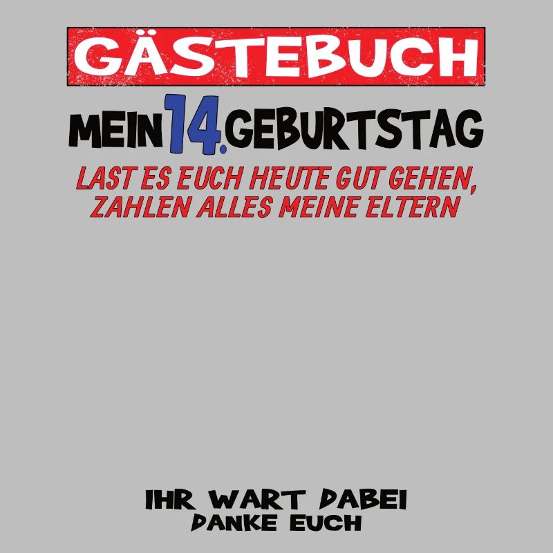 14. Geburtstag Mädchen & Junge Gästebuch