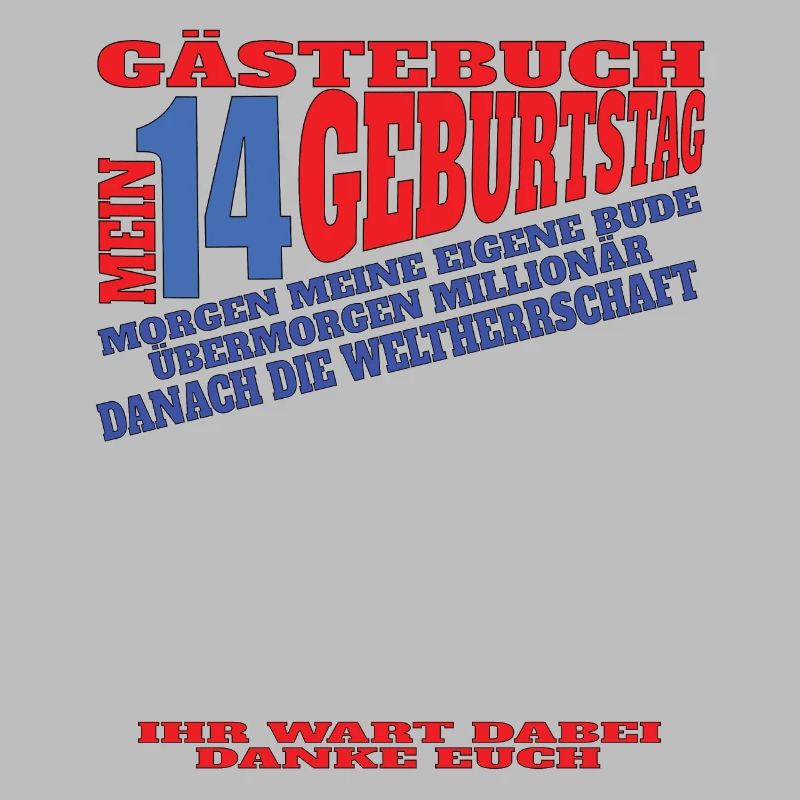 14. Geburtstag Mädchen & Junge Gästebuch