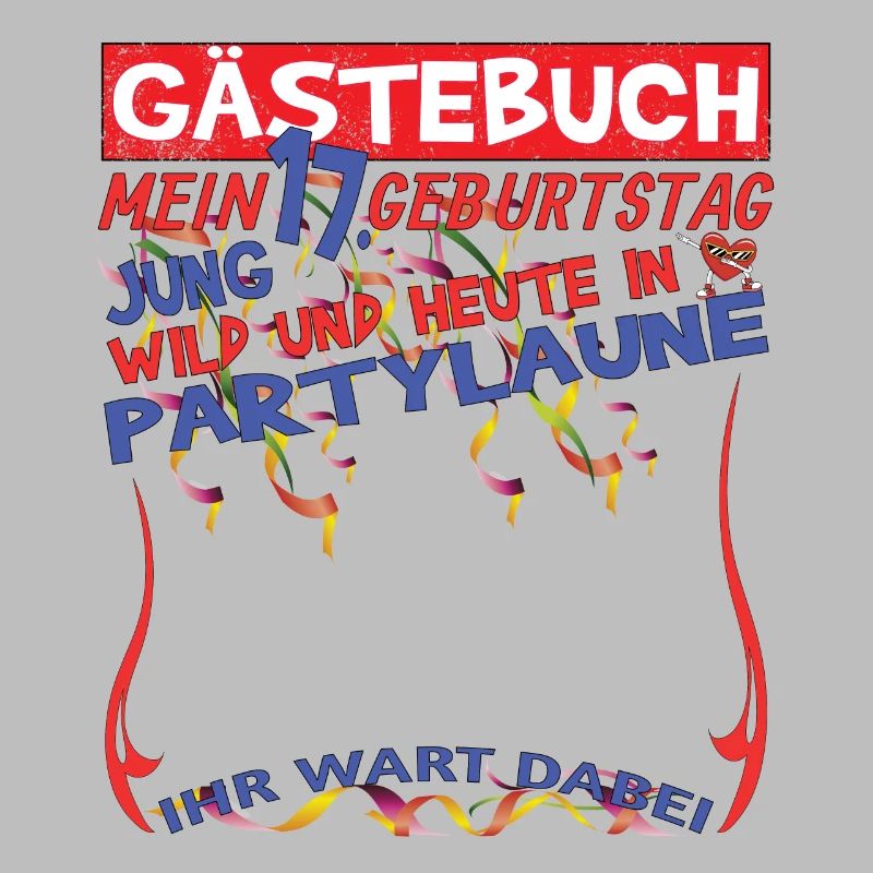 17. Geburtstag Mädchen & Junge Gästebuch
