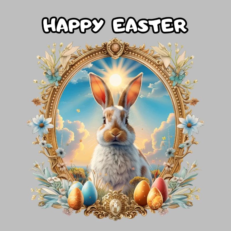 HAPPY EASTER, emblem, easter, easter bunny, beautiful,