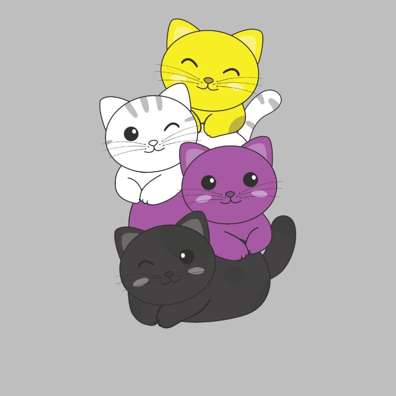 Nonbinary Flag Non Binary Pride LGBTQ süße Katze