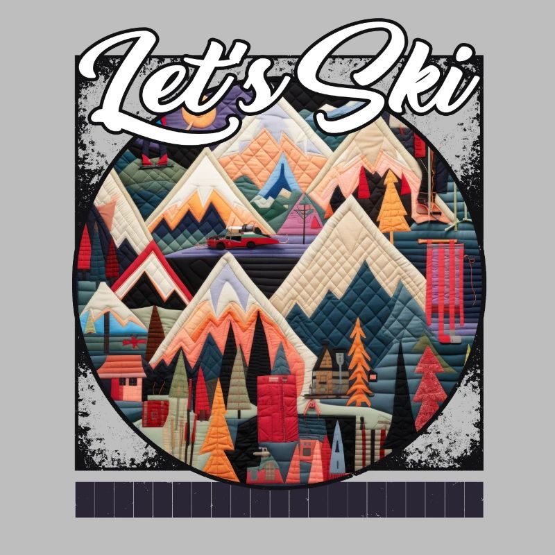 Let’s Ski Patchwork Ski Memories Quilted