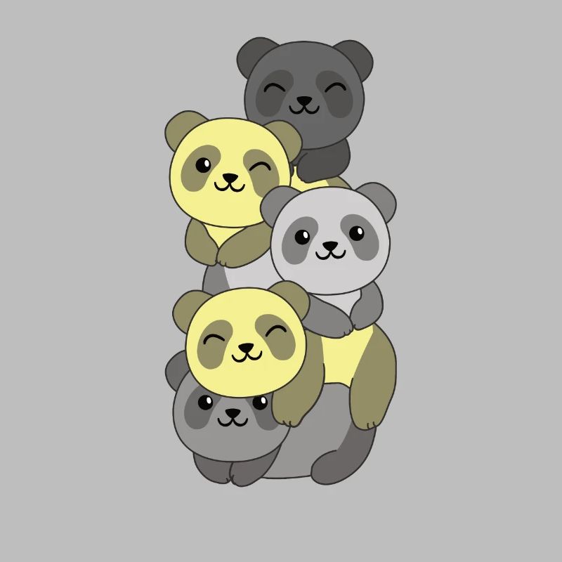 Perigender Flag Pride LGBTQ Cute Panda Stack