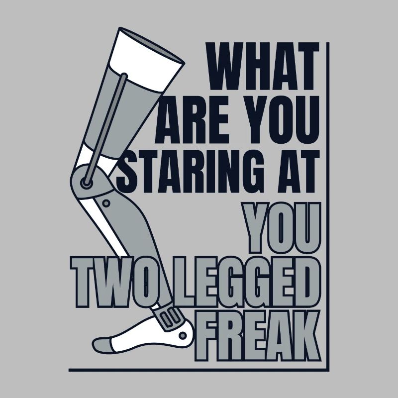 Two Legged Freak Artificial Legs User Leg