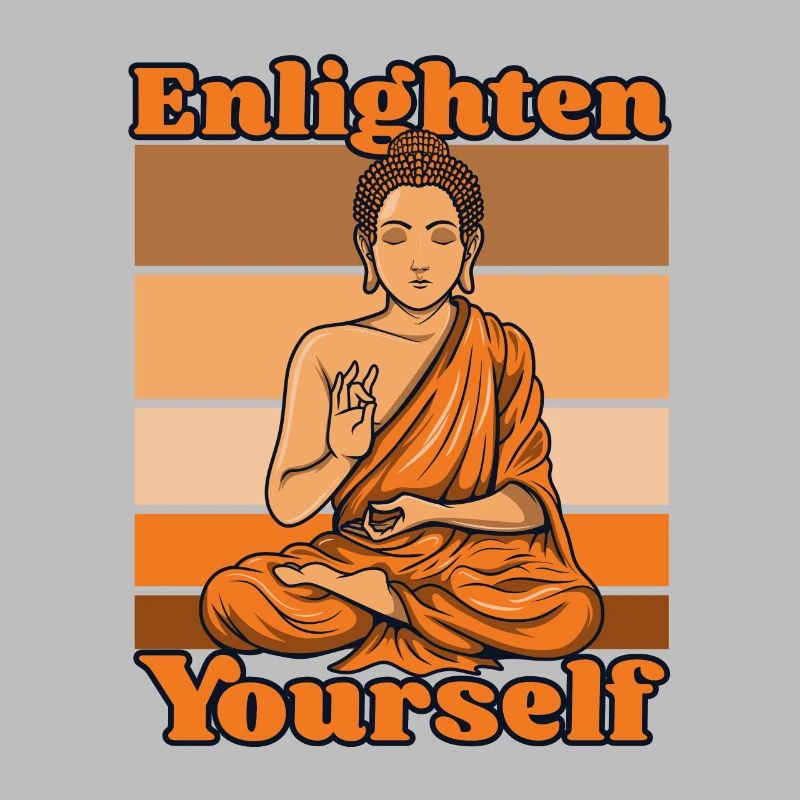Enlighten Yourself Buddhist Statue Symbol Priest