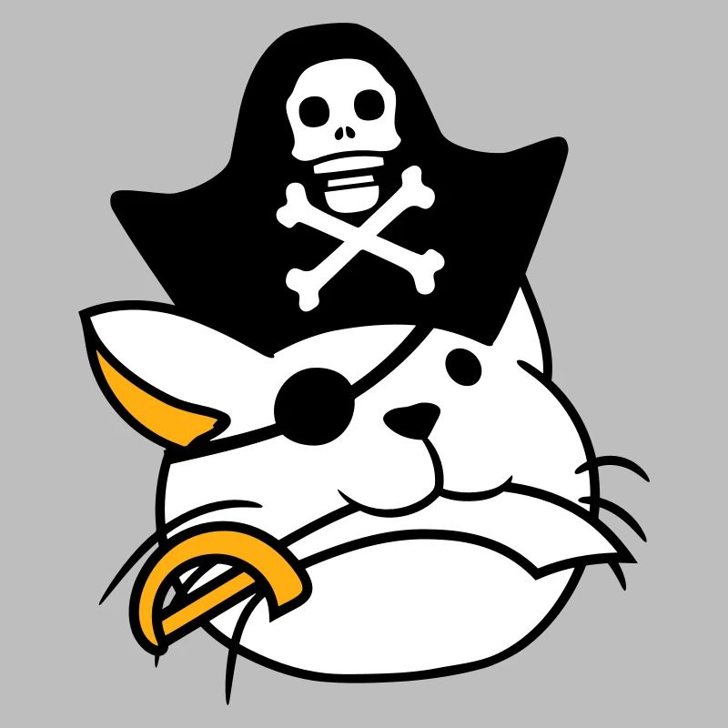 Mignon Pirate Cat Buccaneer Oeil Patch Chapeau Sabre