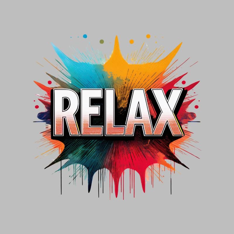 Relax Comic Sound Effect – Bold Pop Art Design