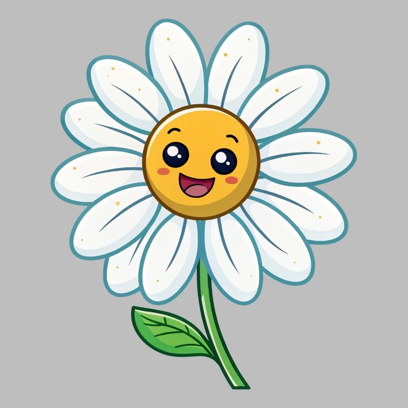 Lustiges Gänseblümchen mit Gesicht Blumen