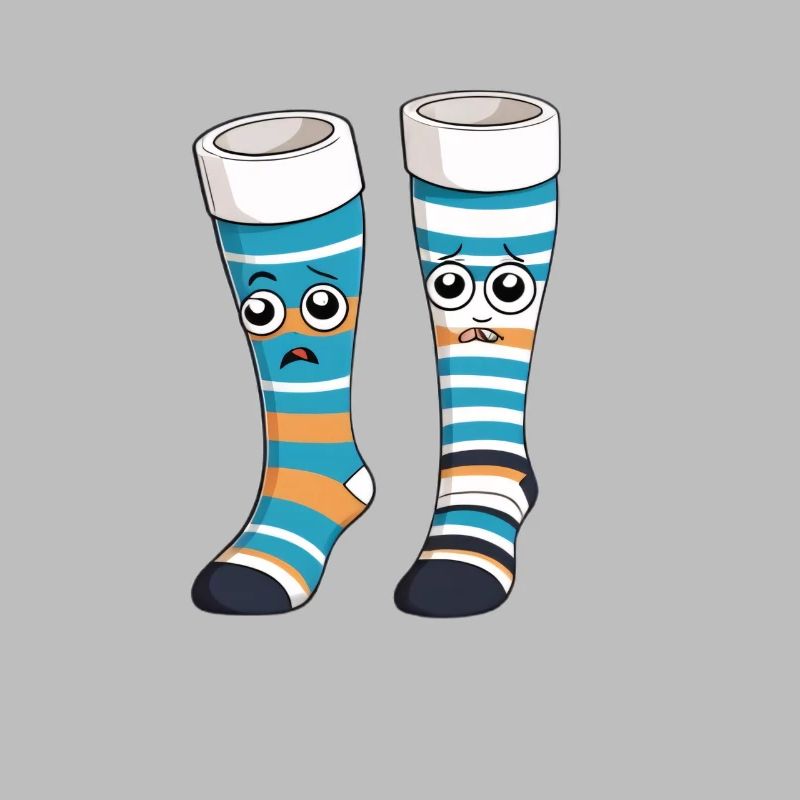 Funny Stripe Socks Faces