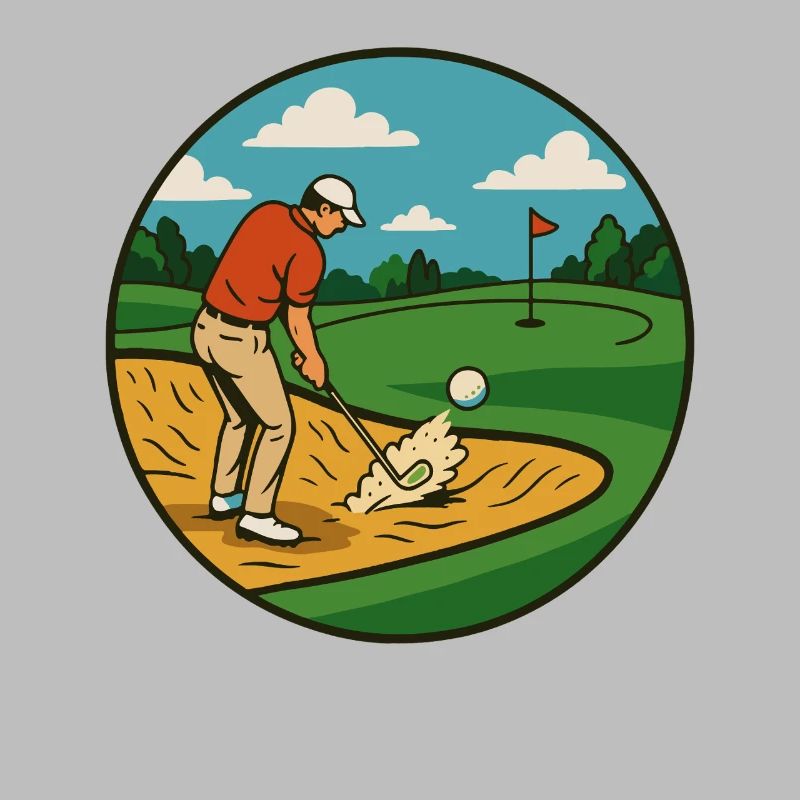 Funny Golf Swing Golfer Golf Course Play Golf