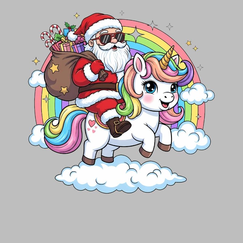 Weihnachtsmann Einhorn 