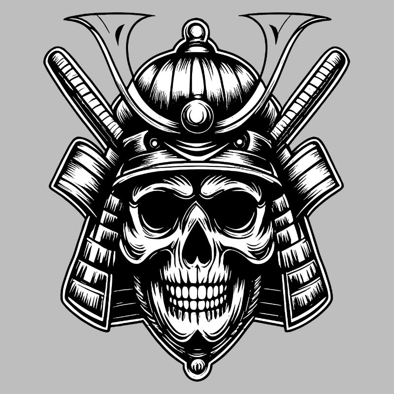 Skull Samurai Warrior Emblem