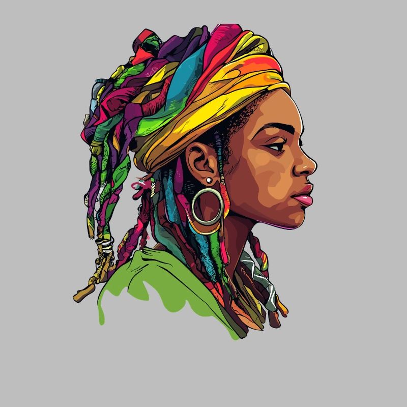 Kopfwrap Farbexplosion Portrait