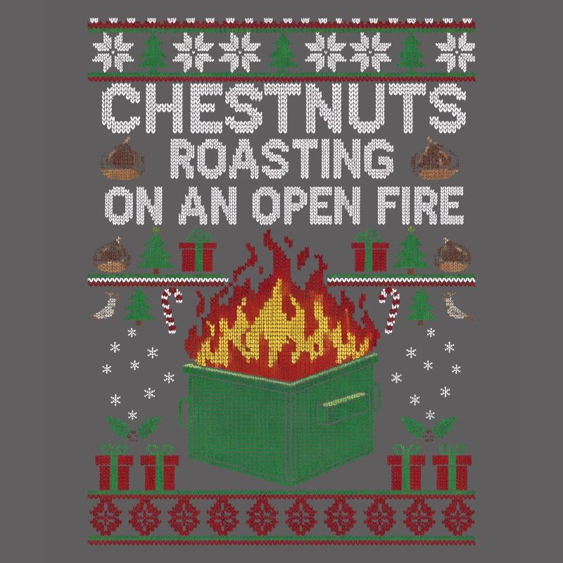 Roasting chestnuts on an open fire garbage can