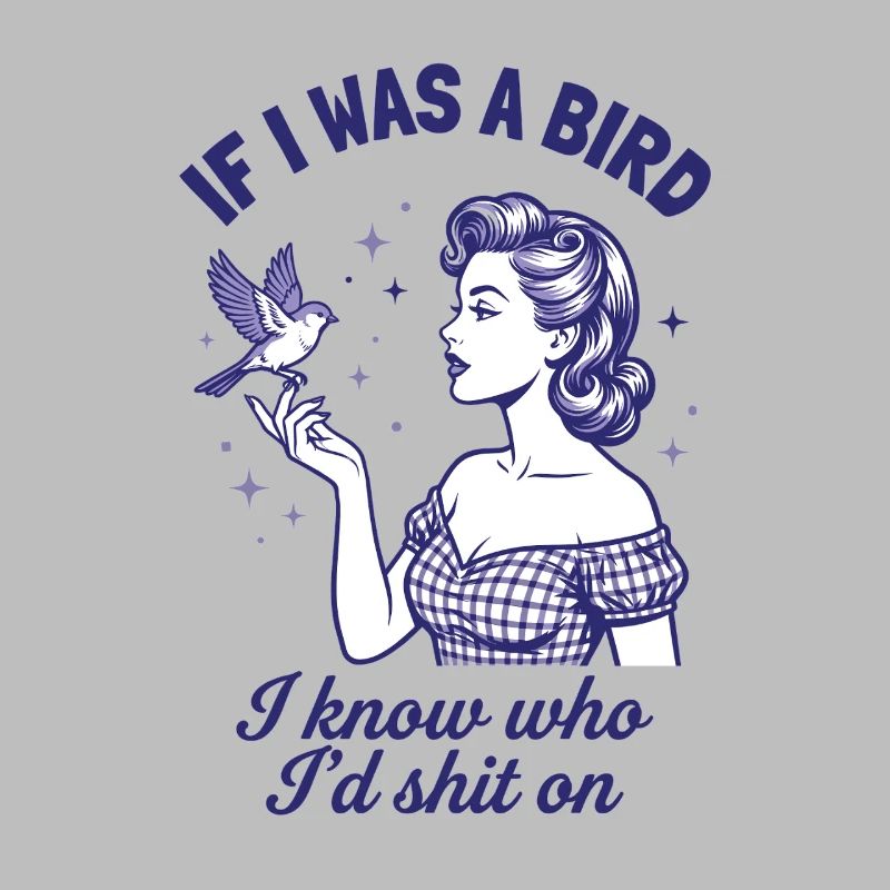 Echte Rache Vogel Retro Statement