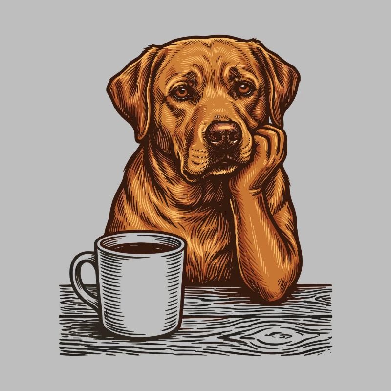 Echter Foxred Labrador Kaffee Morgenmuffel