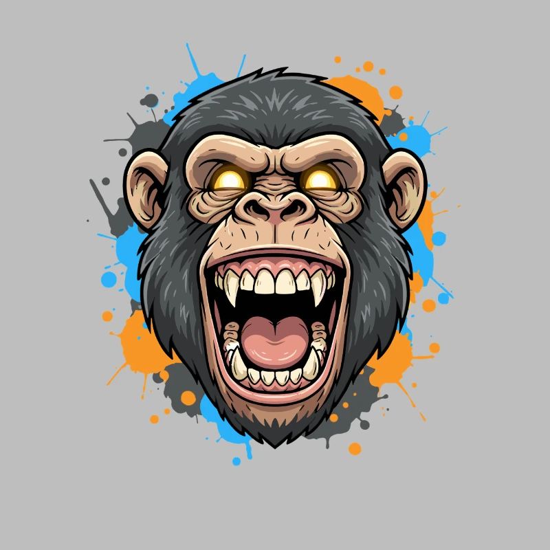 Screaming Gorilla Head Splash
