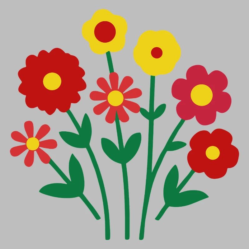 Fleurs colorées - Conception de fleurs joyeuses