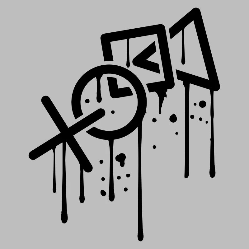 Graffiti drops controller silhouette cool X square