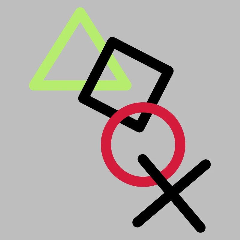 X square triangle icons controller game circle lo