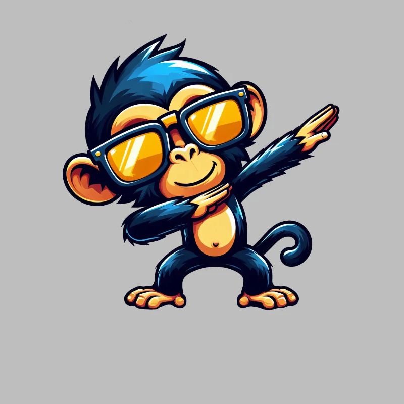 Chimpanzee Dabbing Cool Monkey Dancing