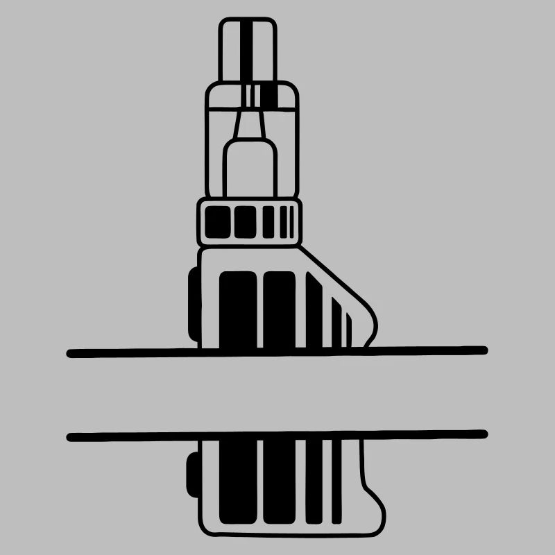 Vape silhouette with text box