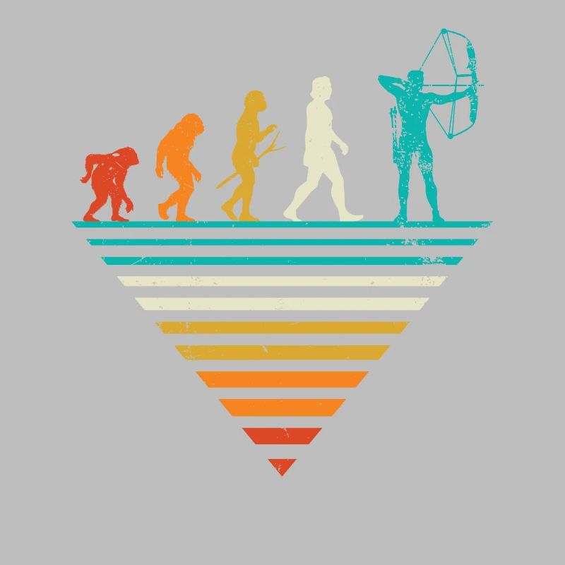 Human Evolution - Tir à l’arc vintage
