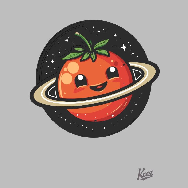 Planète tomate heureuse dans l’espace
