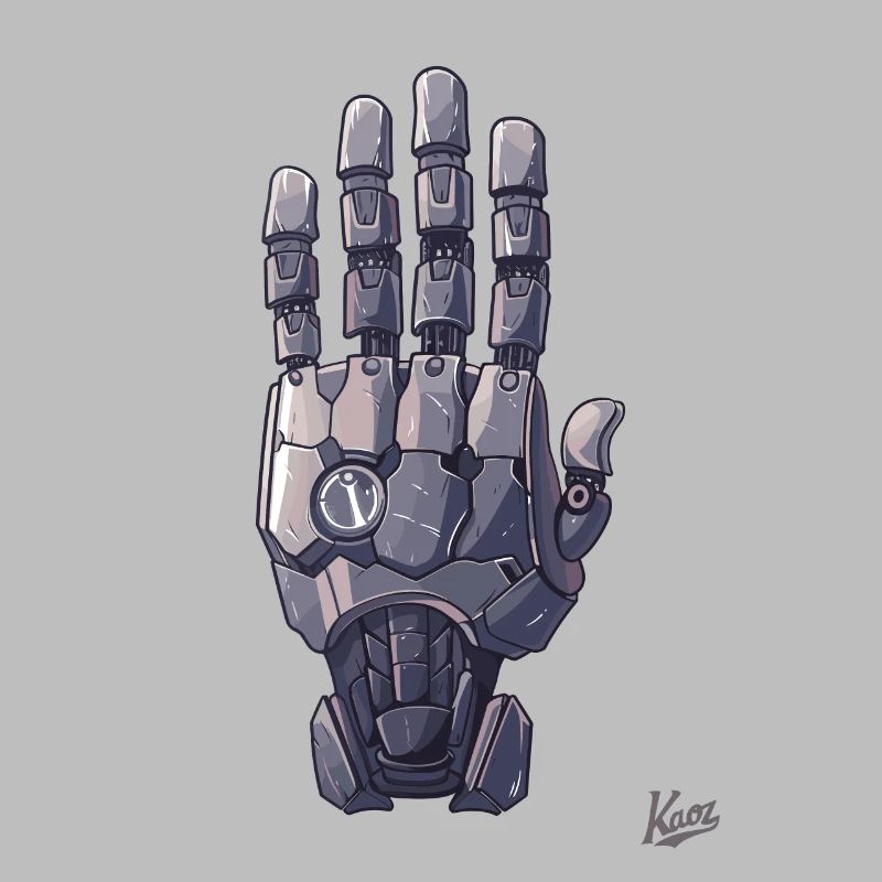 Roboter- oder Cyborg-Hand