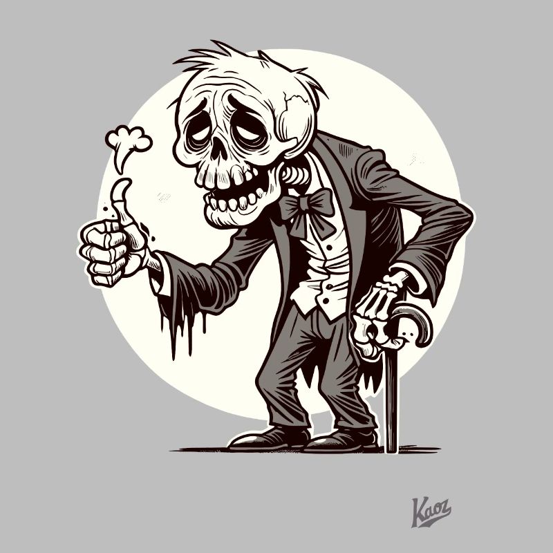 Growing old is a gift, thumbs up skeleton