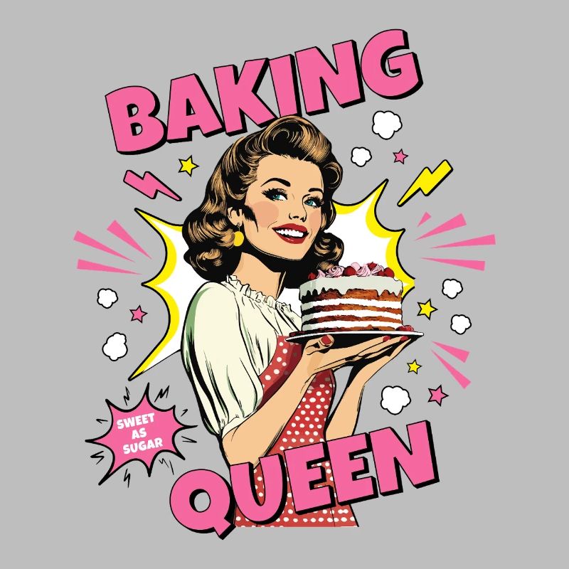 Cuisson Gâteau Cuisson Reine Cuisson Fée Boulanger Pop Art