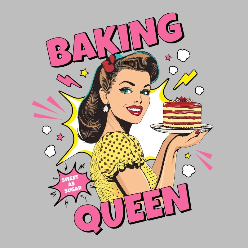 Cuisson Gâteau Cuisson Reine Cuisson Fée Boulanger Pop Art