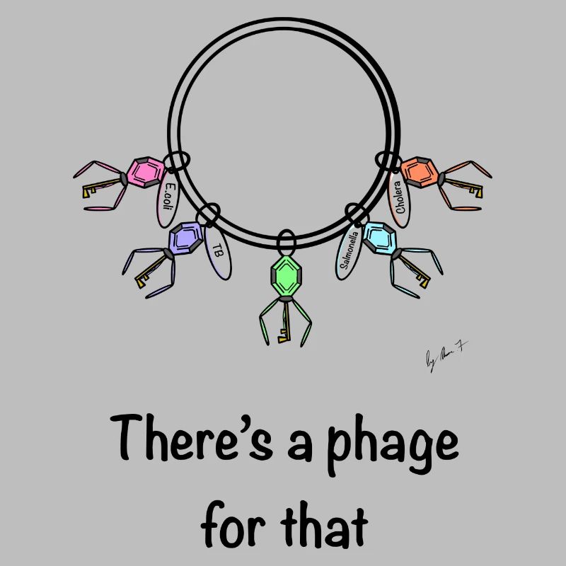 Porte-clés phage « Il y a un phage pour ça »