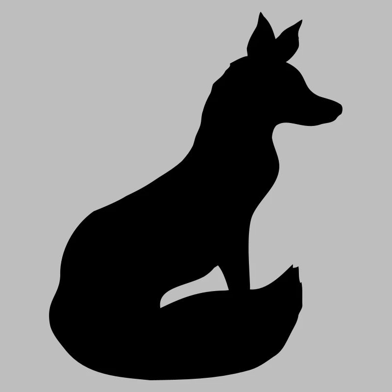 Fuchs Rotfuchs Wildes Tier Silhouette Umriss Cool