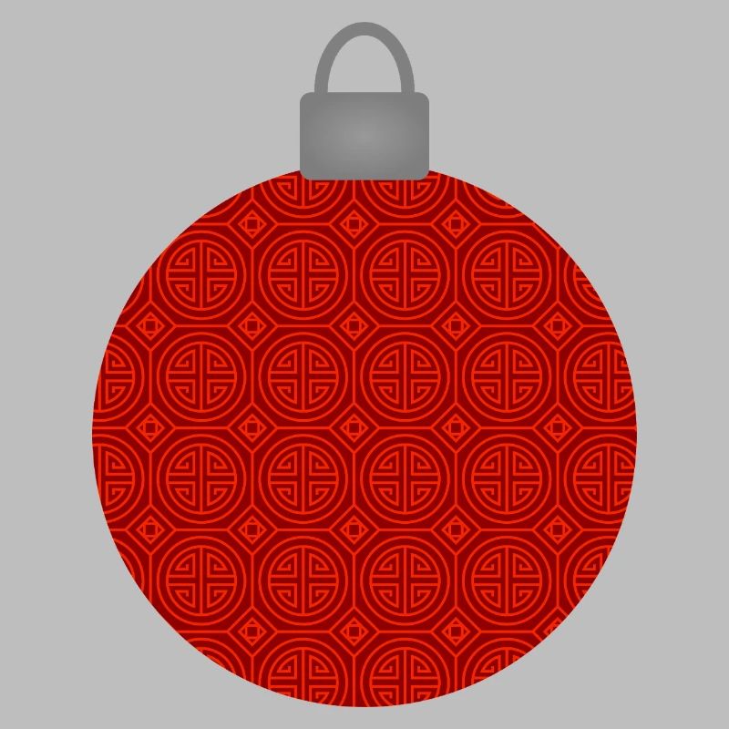 Rotes Rundmuster Weihnachtskugel