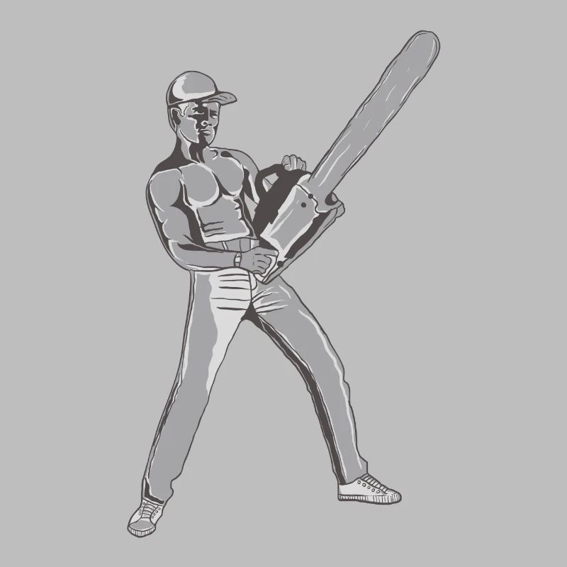 Man with chainsaw