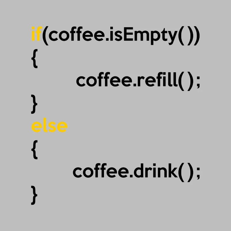 If Coffee Is Empty Coffee Refill Else Coffee Drink