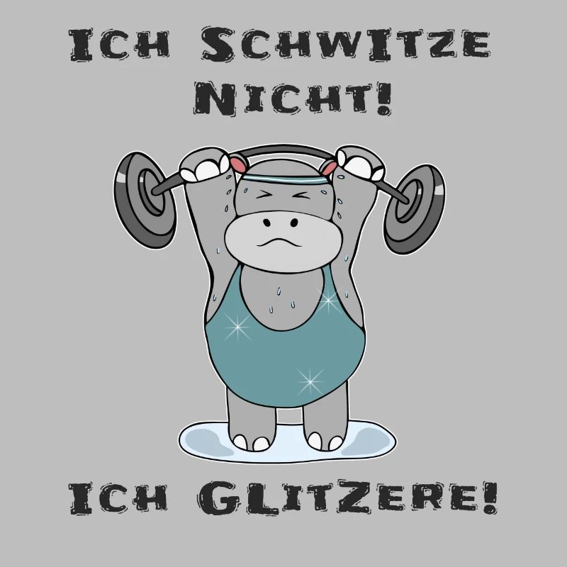 Ich schwitze nicht ich glitzere Dickes Nilpferd