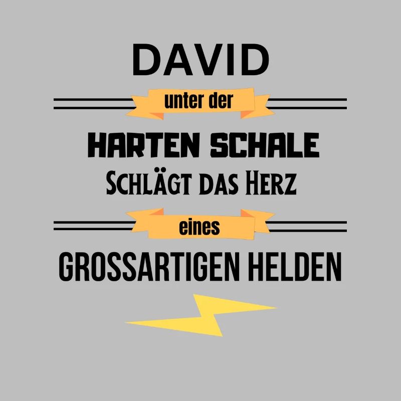 David unter harte Schale eines Großartigen Helden
