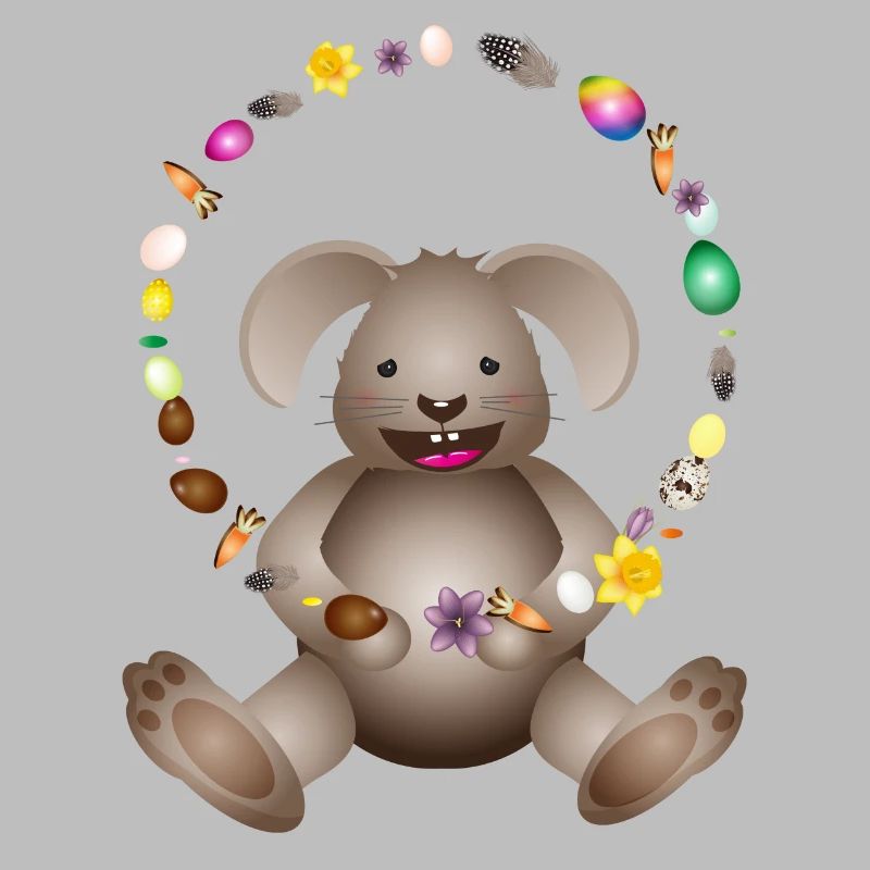 laughing Easter juggling Easter decorations
