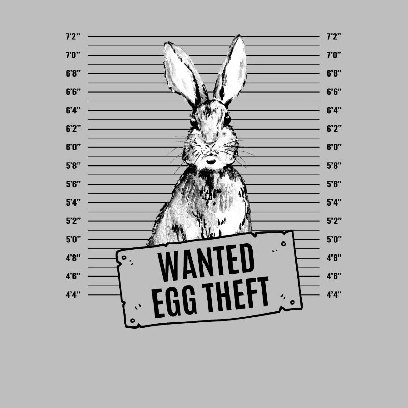 Funny Easter bunny mugshot