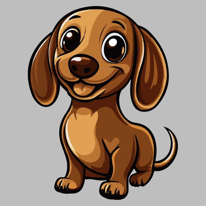 Teckel BadgerDog Bande dessinée Mignon