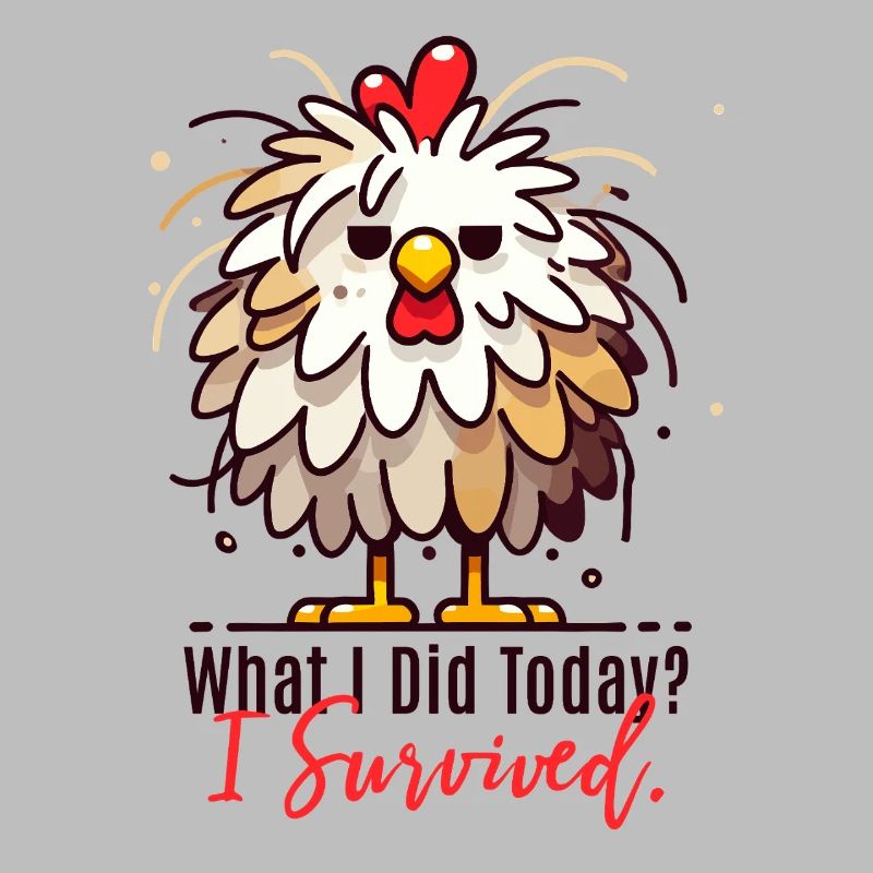 Funny Survival Chicken – Survived Today!