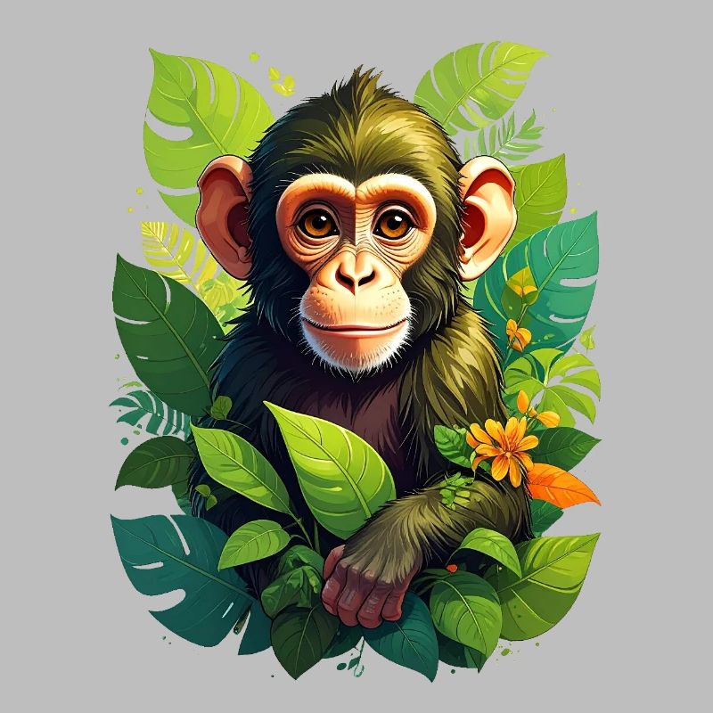 Ein Affe im Dschungel