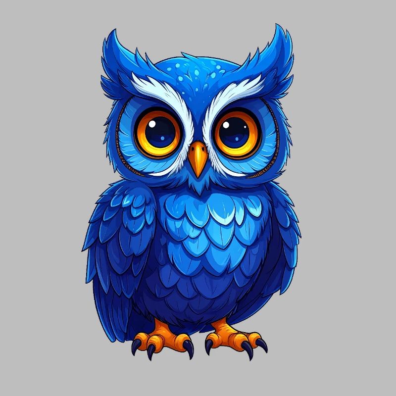 Niedliche blaue Eule