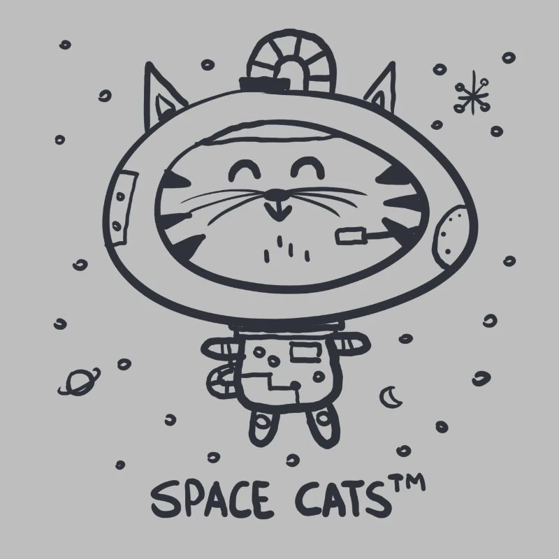 Chat de l'espace | Chat astronaute | Geek | Nerd