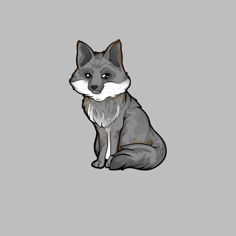 Zeichnung eines Graufuchs
