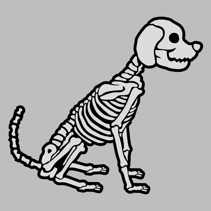 Halloween Skeleton Dog Design