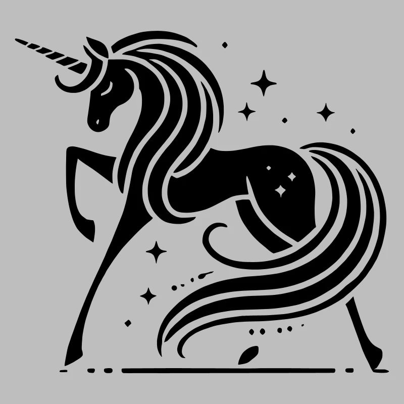 Ausgeklügelte Version des Strichmännchens Einhorn